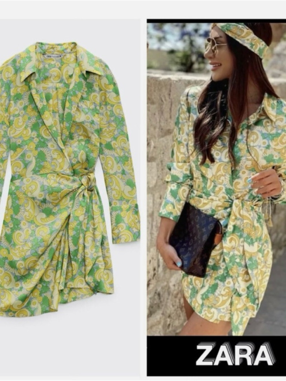 Zara wrap dress with headband